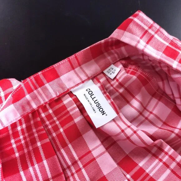 Collusion Pleated Overall Pinafore Mini Dress - Picture 5 of 6